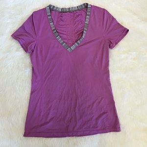 LULULEMON Purple V-Neck Top